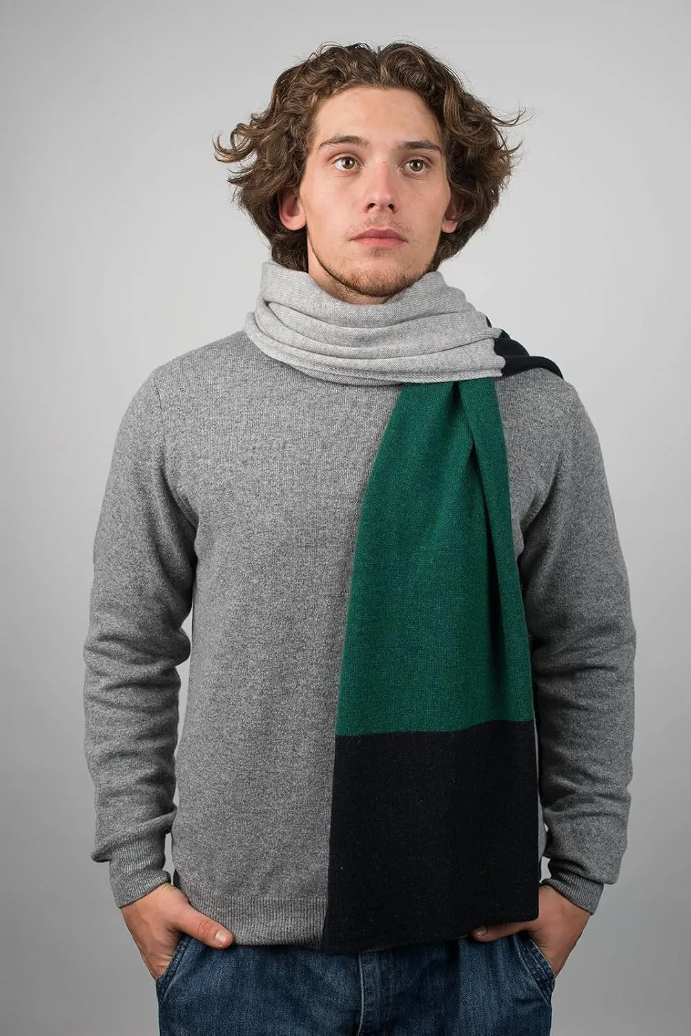 Dalle Piane Cashmere - 3 colors scarf 100% cashmere - Made in Italy - Man