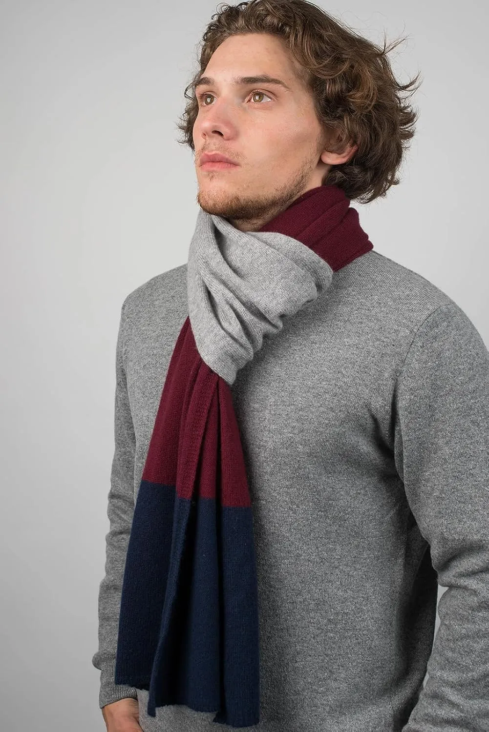 Dalle Piane Cashmere - 3 colors scarf 100% cashmere - Made in Italy - Man