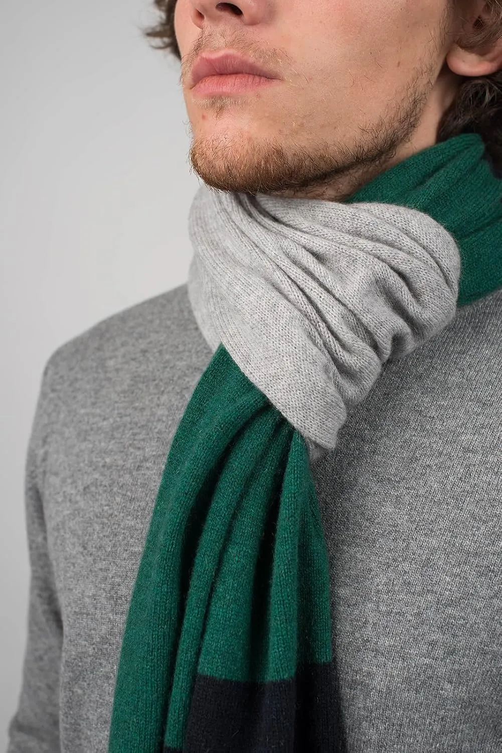 Dalle Piane Cashmere - 3 colors scarf 100% cashmere - Made in Italy - Man