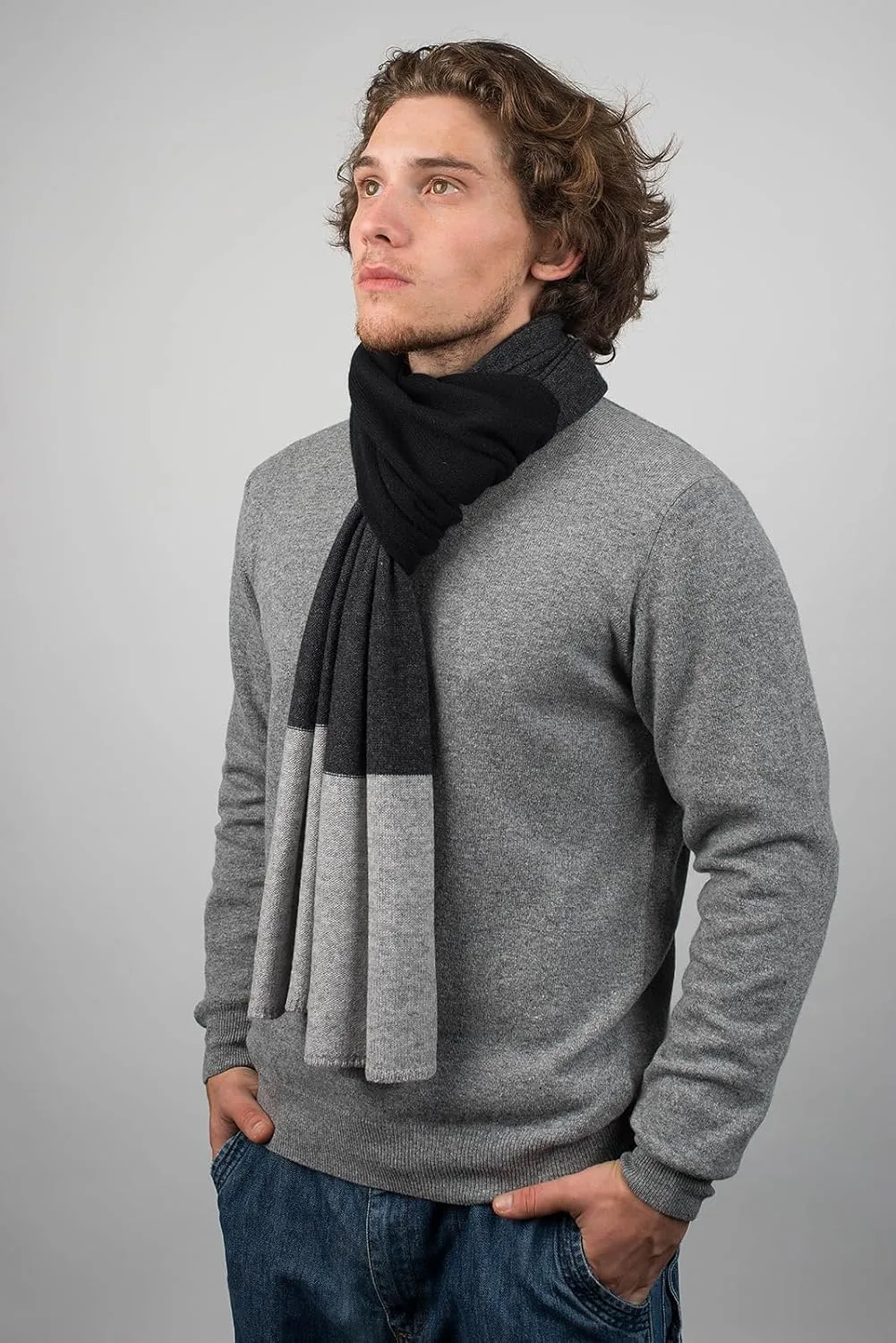 Dalle Piane Cashmere - 3 colors scarf 100% cashmere - Made in Italy - Man