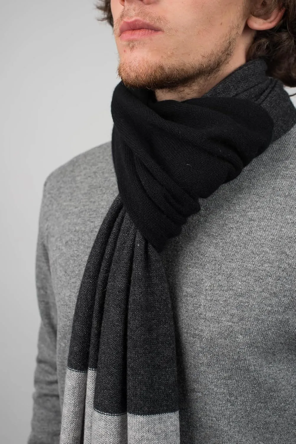Dalle Piane Cashmere - 3 colors scarf 100% cashmere - Made in Italy - Man