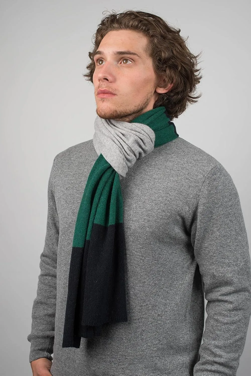 Dalle Piane Cashmere - 3 colors scarf 100% cashmere - Made in Italy - Man