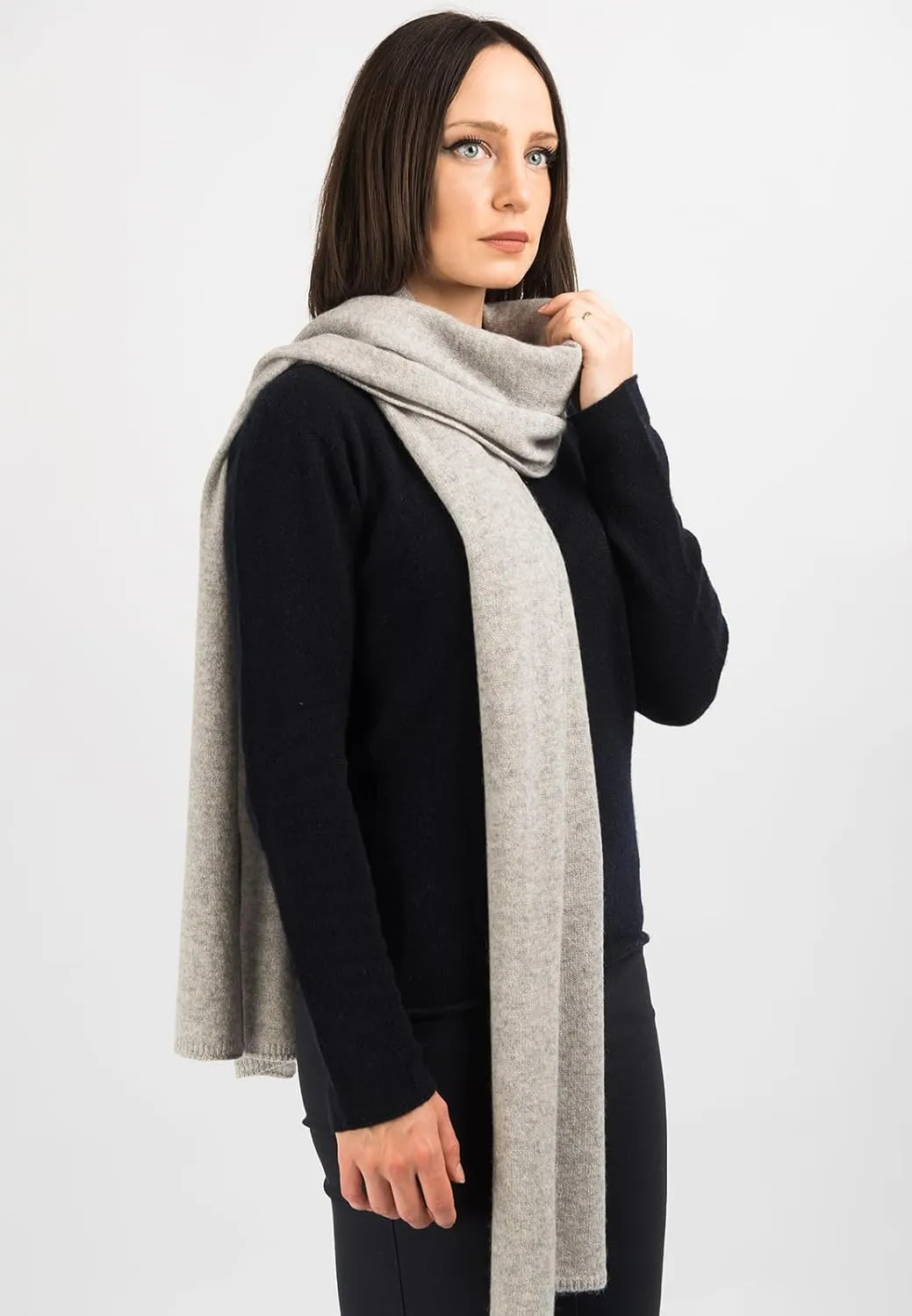 Dalle Piane Cashmere - Broad Scarf 100% cashmere - Made in Italy - Woman/Man