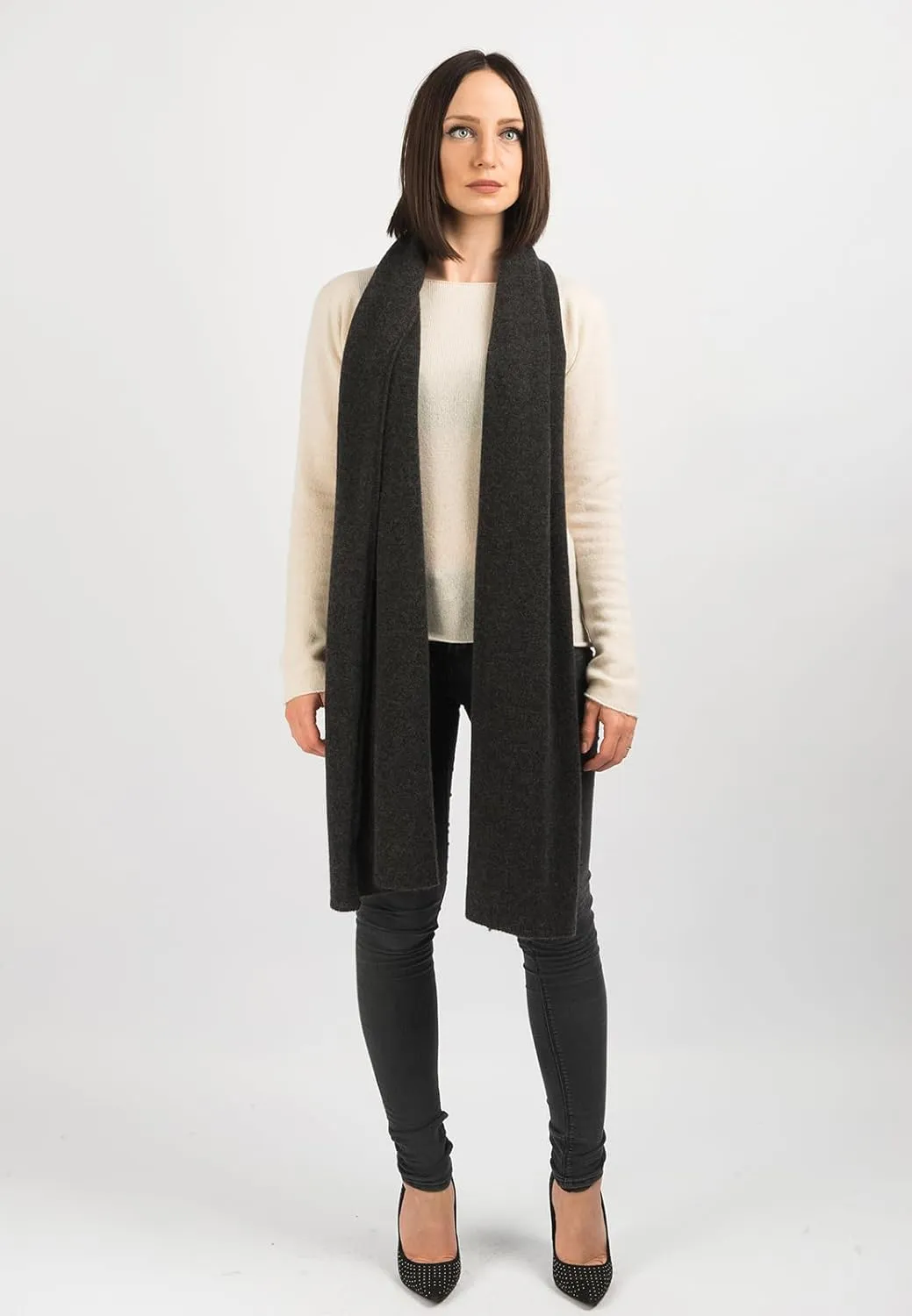 Dalle Piane Cashmere - Broad Scarf 100% cashmere - Made in Italy - Woman/Man