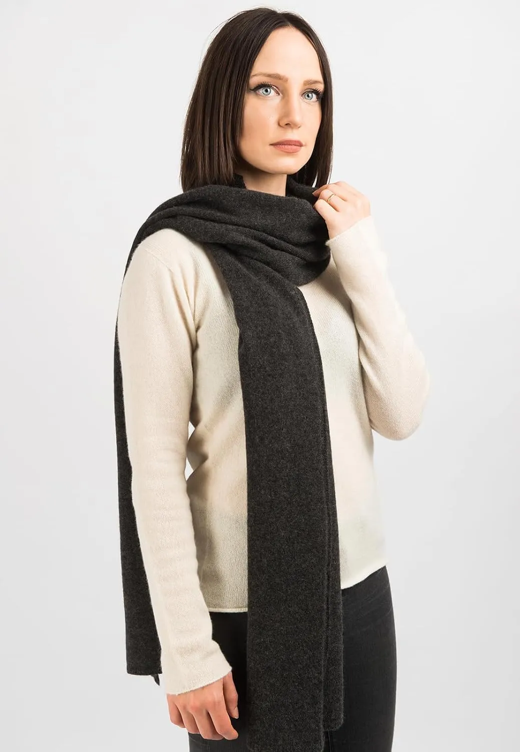 Dalle Piane Cashmere - Broad Scarf 100% cashmere - Made in Italy - Woman/Man