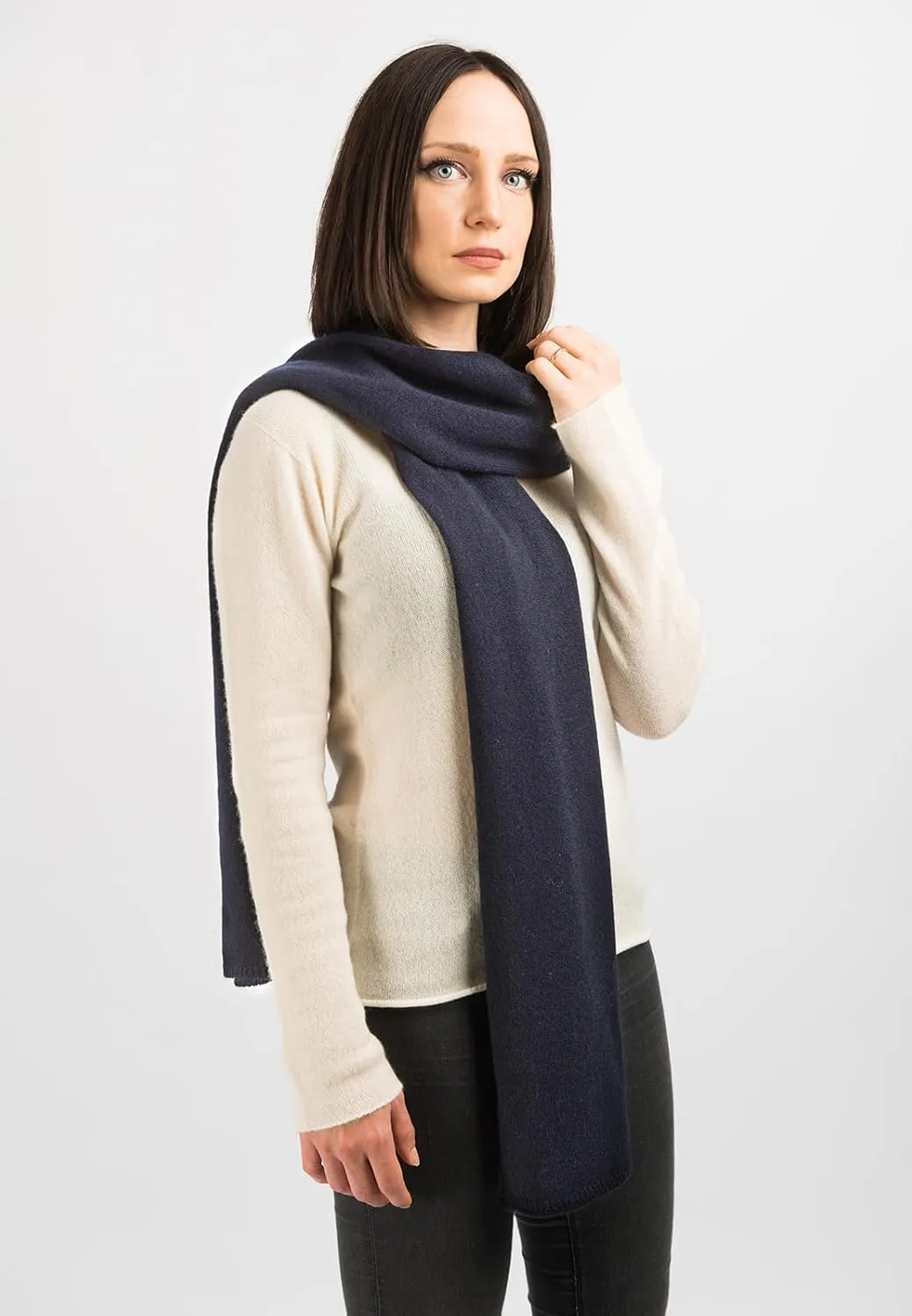 Dalle Piane Cashmere - Broad Scarf 100% cashmere - Made in Italy - Woman/Man