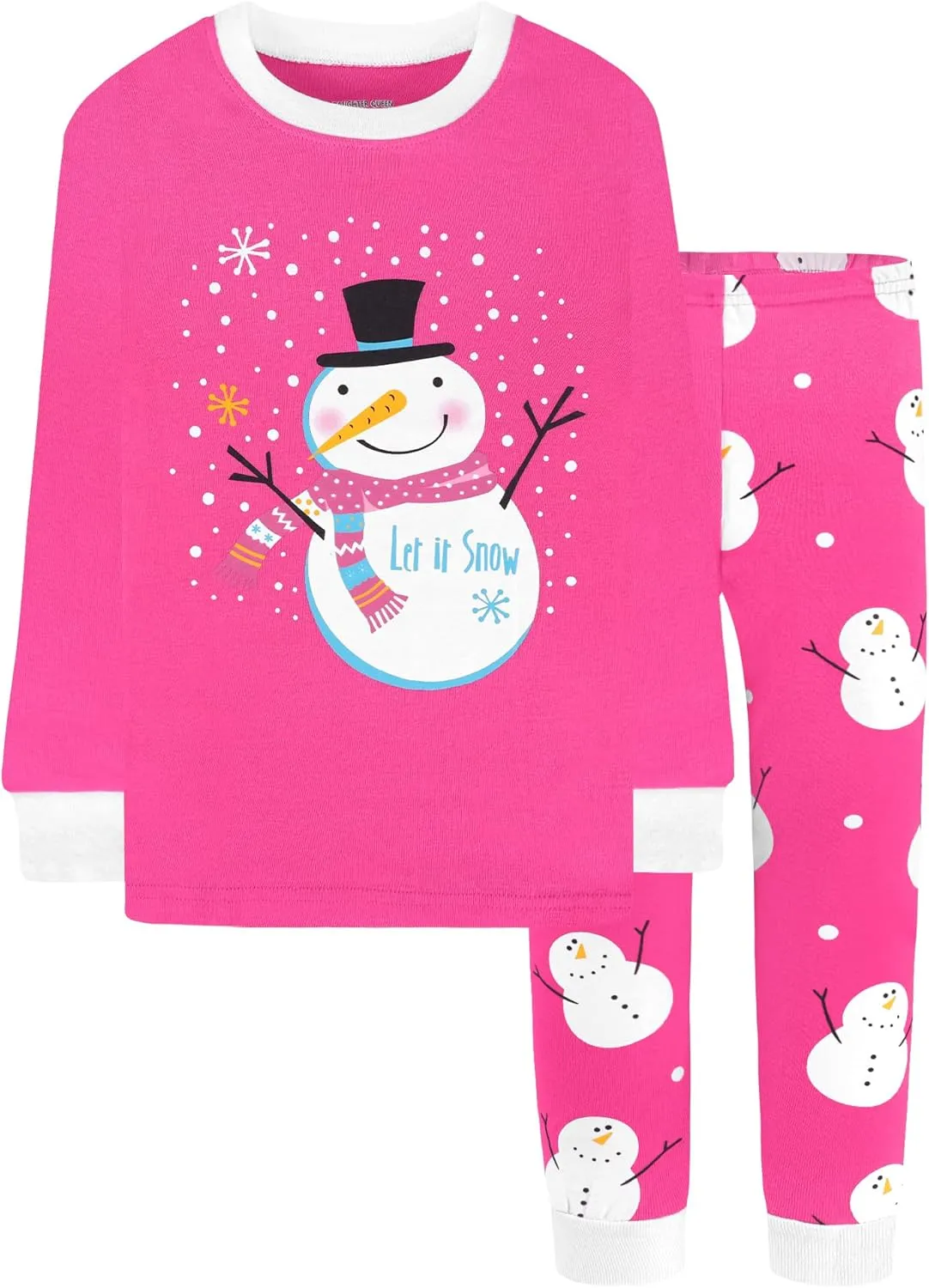 DAUGHTER QUEEN 18 Months-12 Years Boys & Girls Christmas Pajamas 100% Cotton Sleepwear