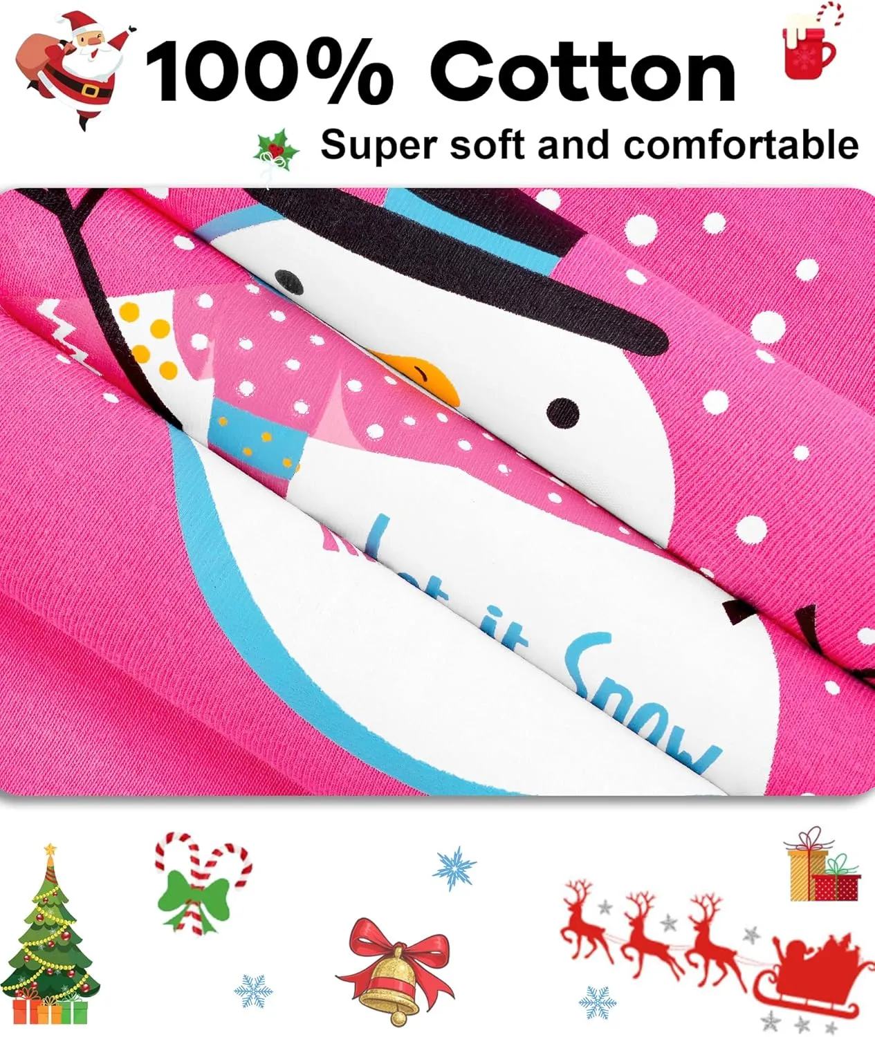 DAUGHTER QUEEN 18 Months-12 Years Boys & Girls Christmas Pajamas 100% Cotton Sleepwear