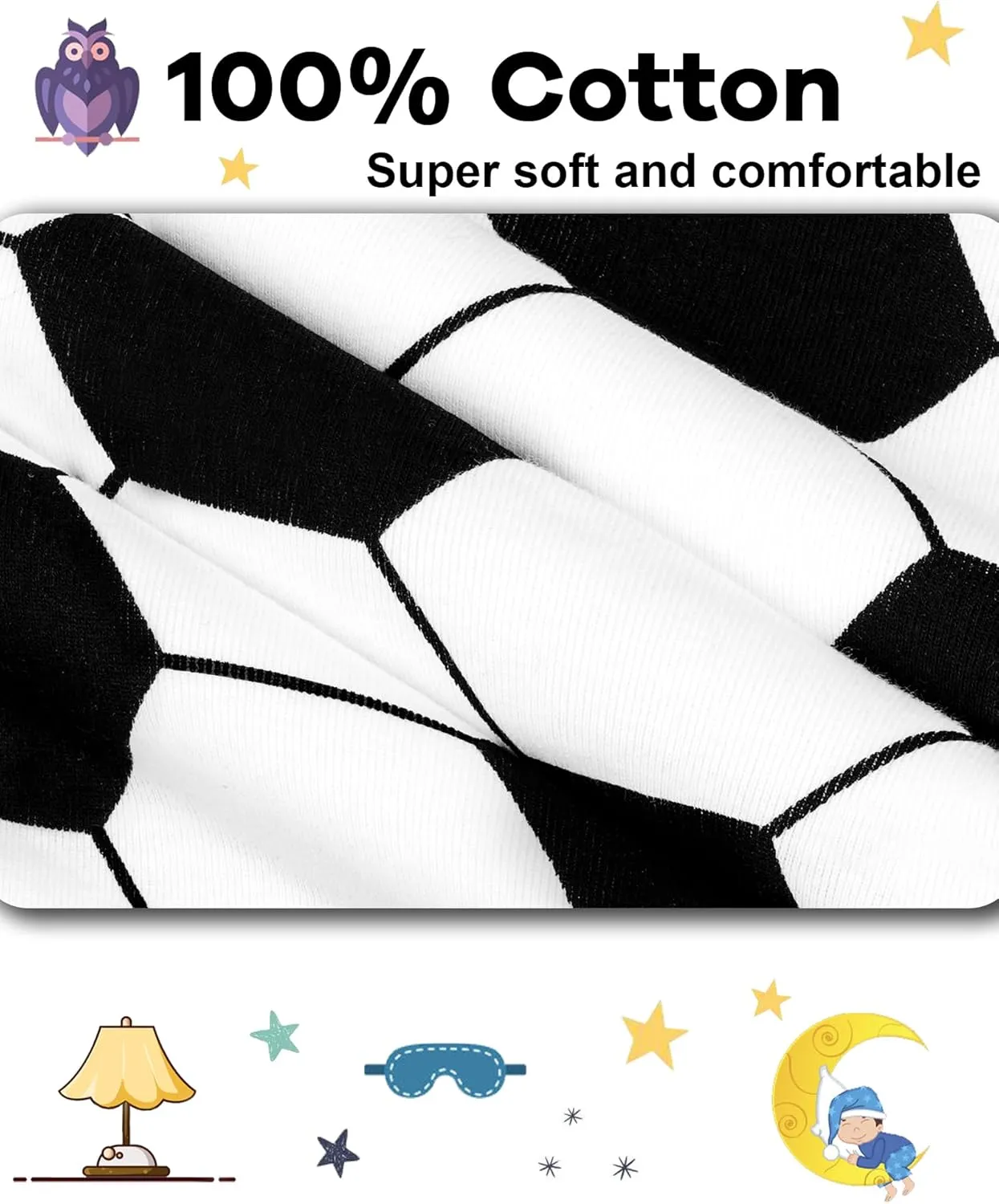 DAUGHTER QUEEN Boys Pajamas 4 Pieces Short Set 100% Cotton Sleepwear Size 18 Months-12 Years