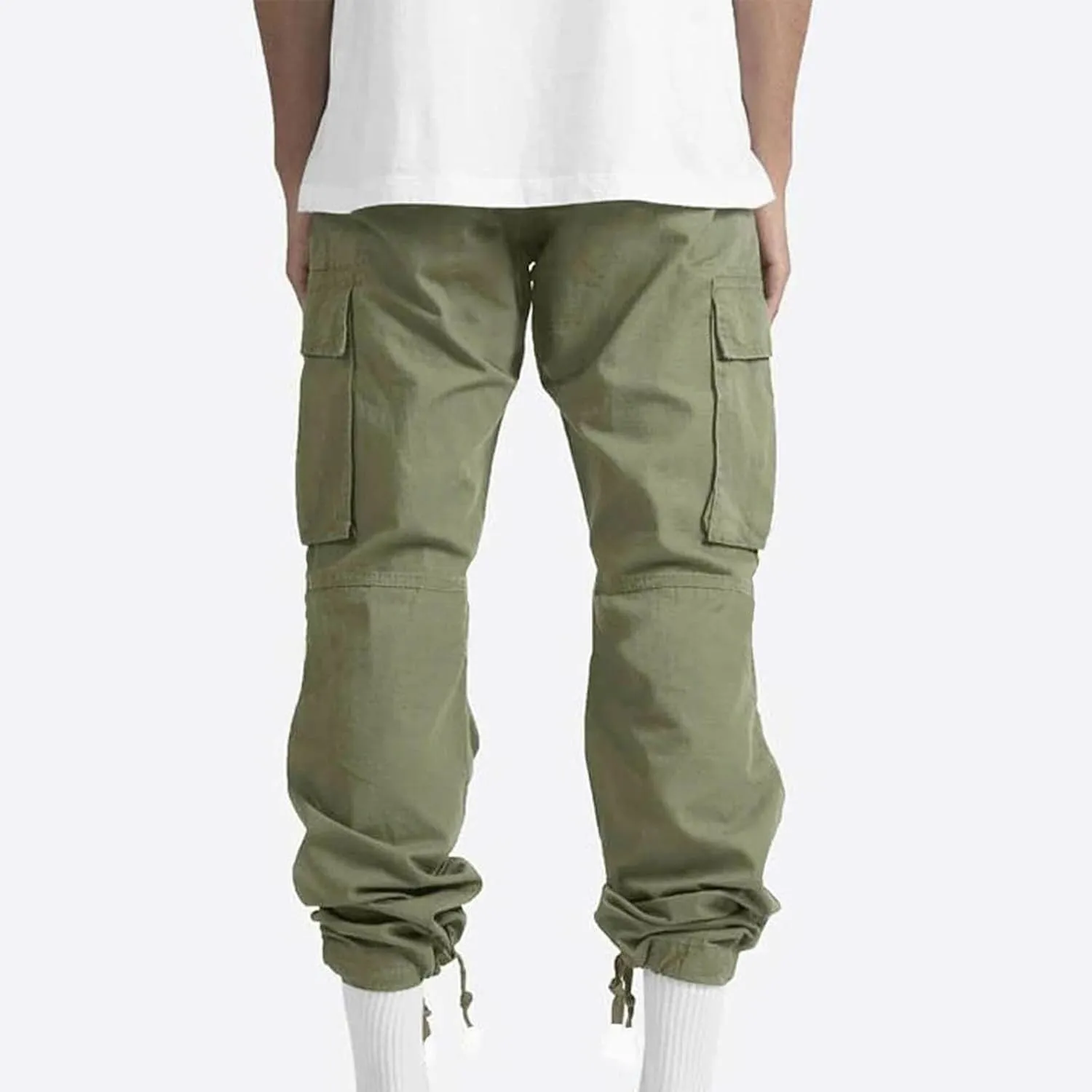 Dgoopd Cargo Pants for Men Big and Tall Jogger Pants Elastic Waist Workout Pants Casual Sweat Pants Outdoor Hiking Pants