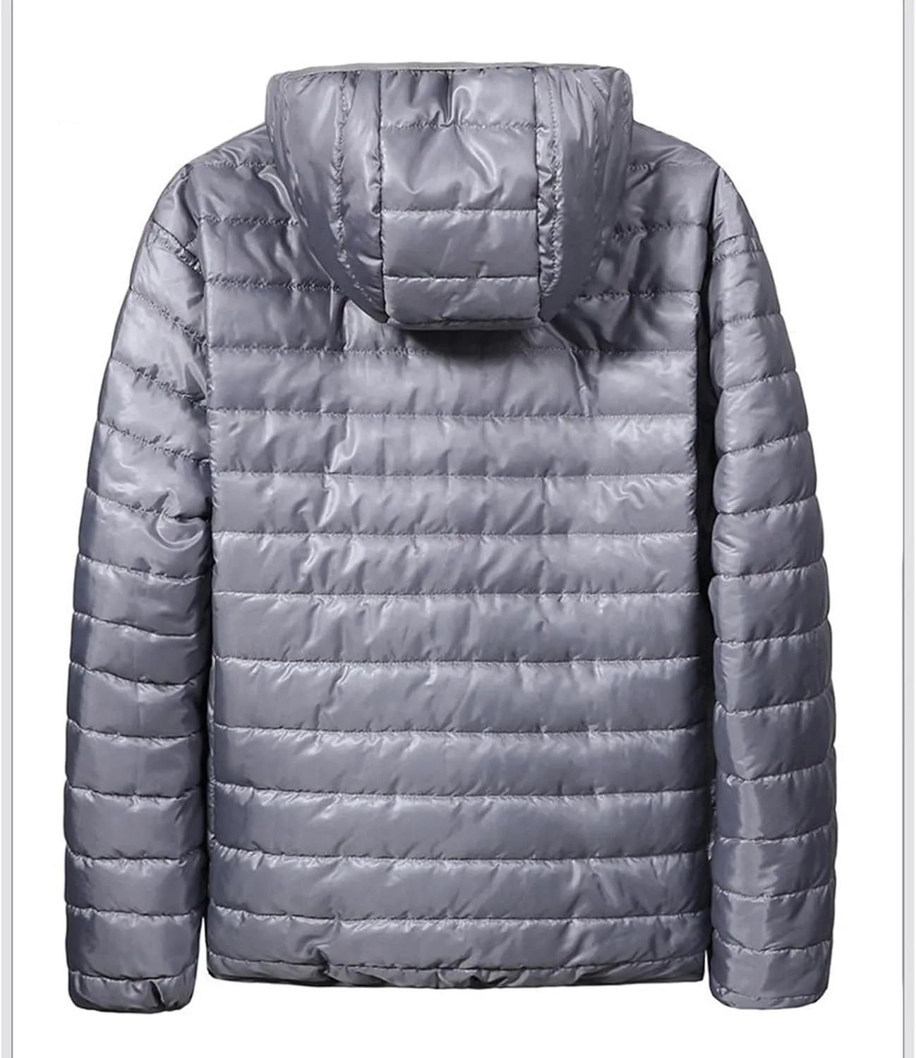 Down Jacket Men Lightweight Packable Puffer Jacket Winter Thermal Quilted Coats Waterproof Bubble Coats with Hood