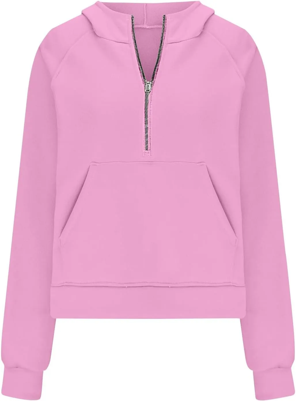 Easy Fall Outfits Womens Sweatshirts Half Zip Cropped Pullover Fleece Quarter Zipper Hoodies Fall Hoodies Jacket