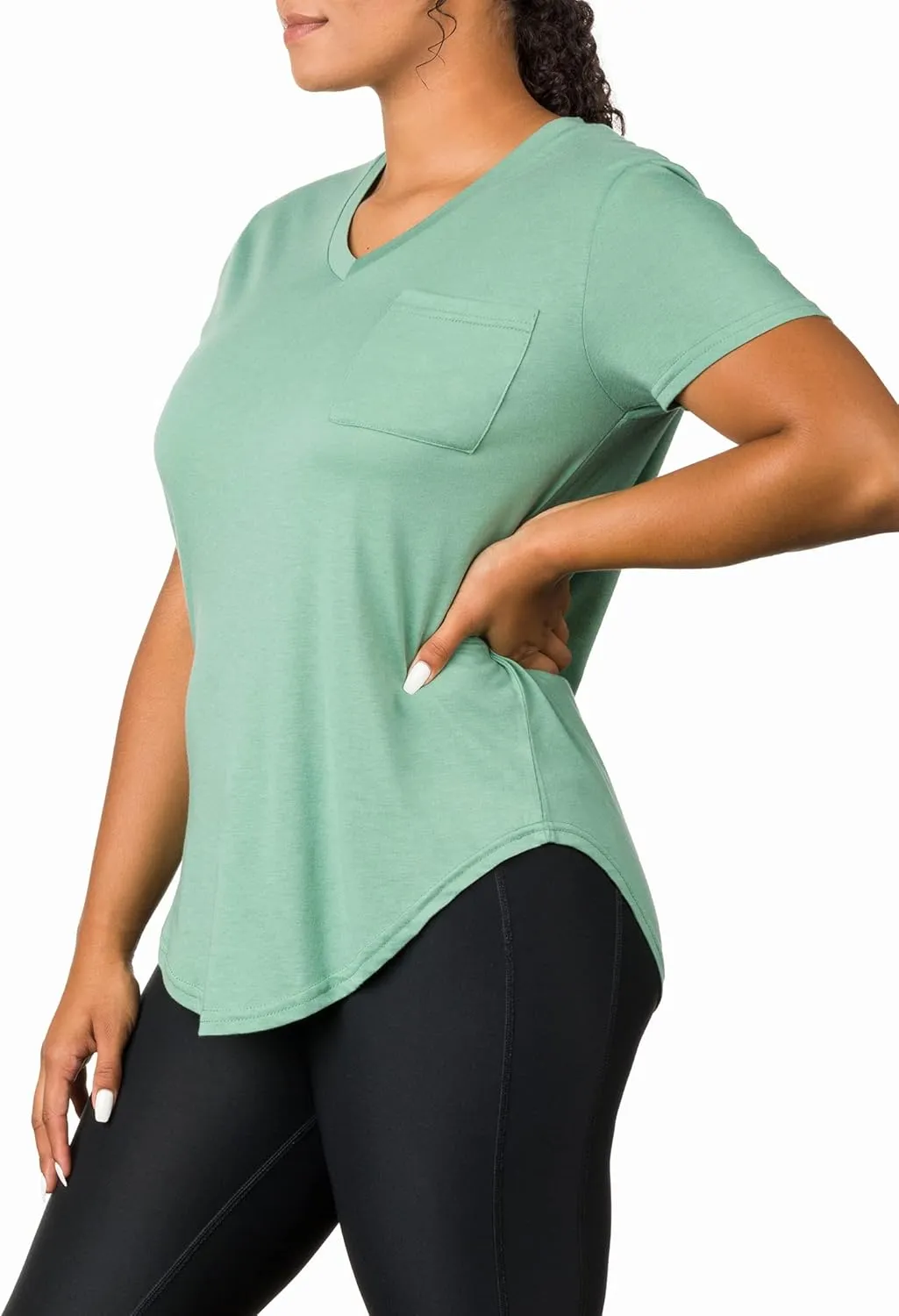 Epic MMA Gear Plus Size Womens V Neck Collar T Shirt | Summer Top with Chest Pocket