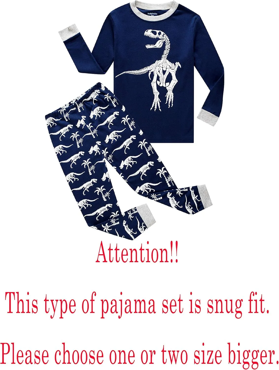 Family Feeling Kids & Toddler Boys Pajamas 2 Piece Pjs Set 100% Cotton Sleepwear