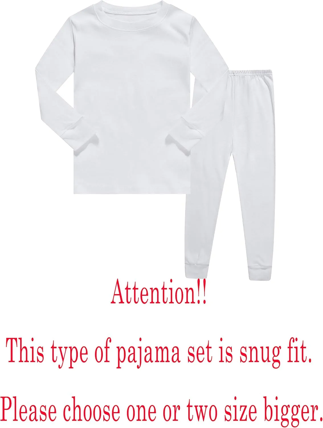 Family Feeling Kids & Toddler Boys Pajamas 2 Piece Pjs Set 100% Cotton Sleepwear
