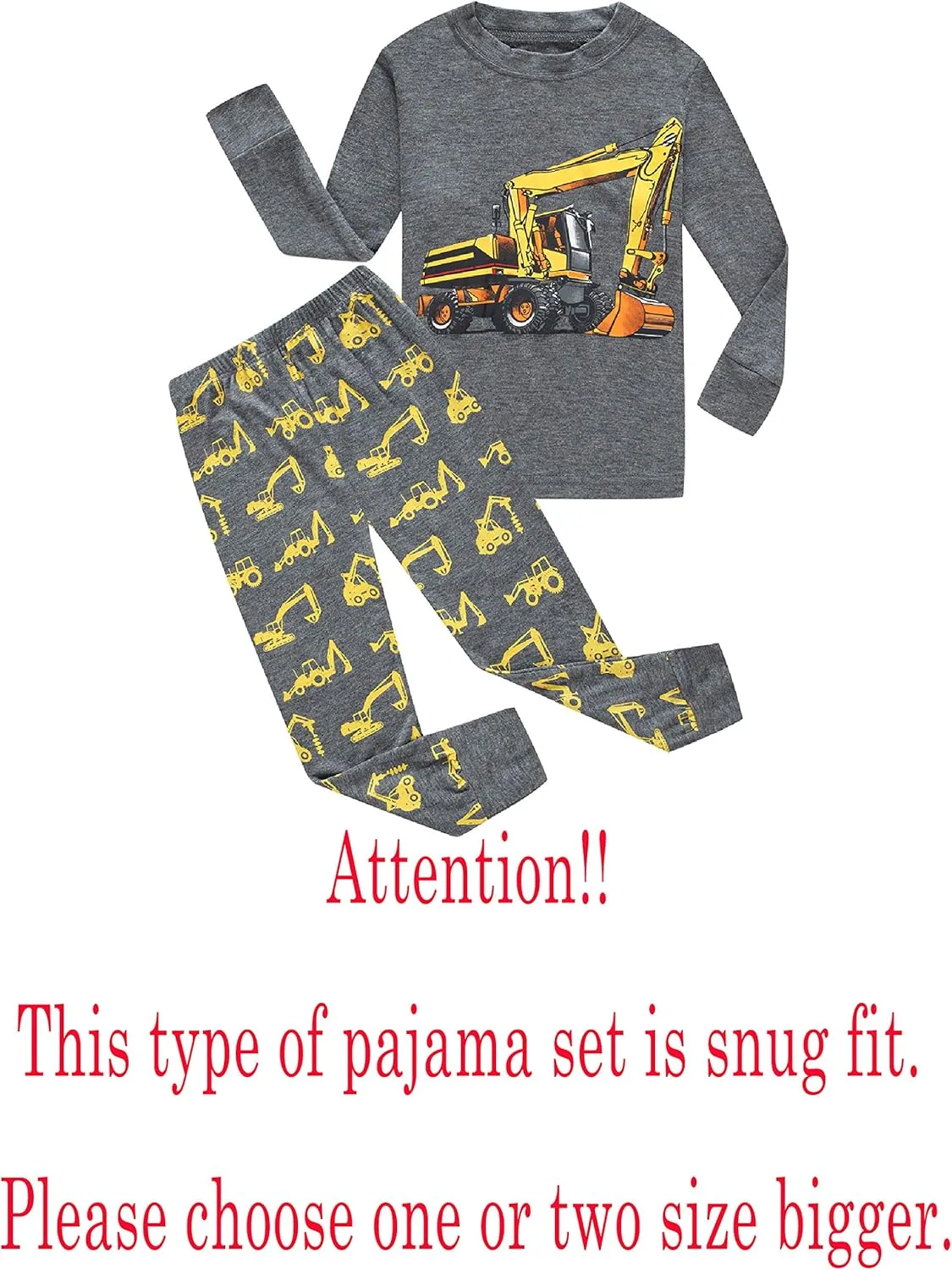 Family Feeling Kids & Toddler Boys Pajamas 2 Piece Pjs Set 100% Cotton Sleepwear