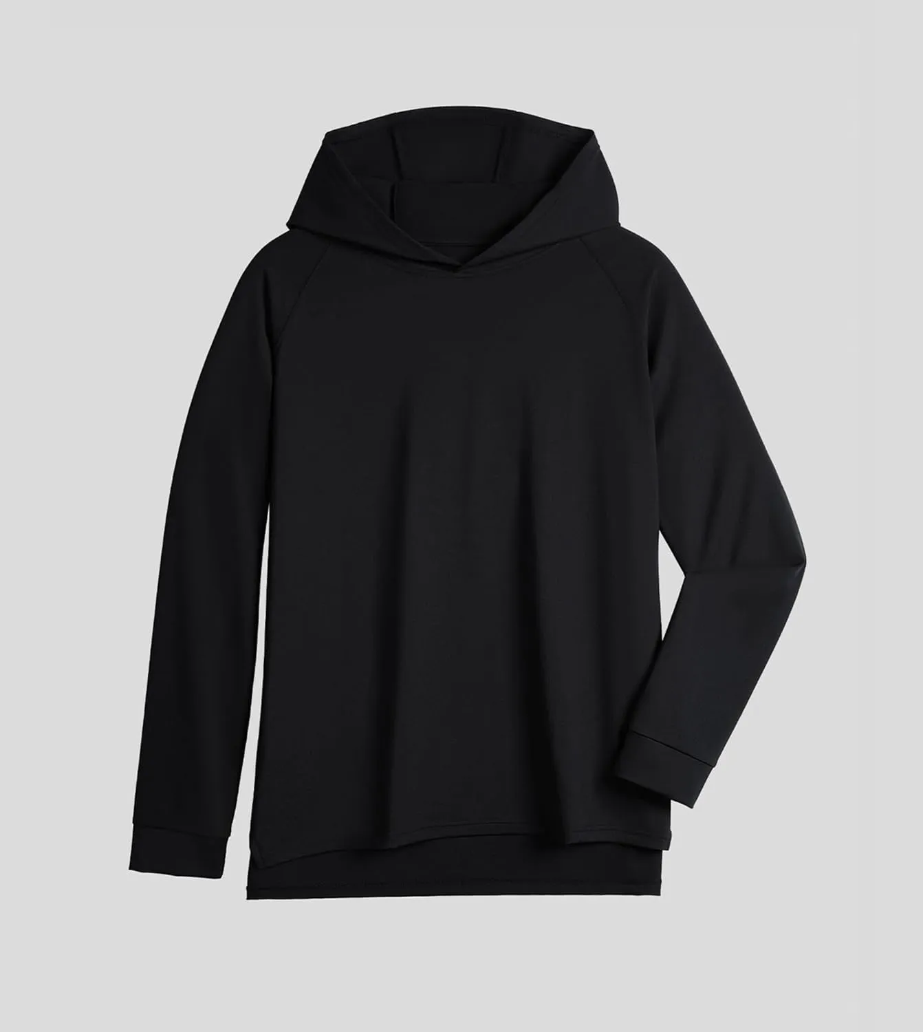 Fioboc Active Hoodies Smoothblend Split Curve Hem Pullover Sweatshirts Lightweight Moisture-wicking Hoodies S-4XL