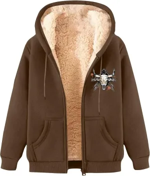 Fleece Sweatshirts Men Warm Sherpa Lined Sweatshirt Solid Color Winter Zip Up Hoodies Thick Jackets with Pocket