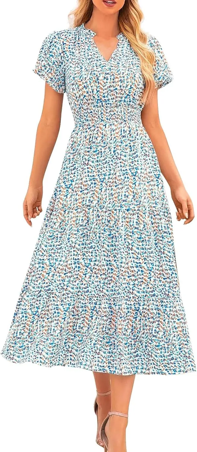 Formal Dresses for Women Gowns Evening Party Cocktail Dress Long Split Elegant V Neck Wrap Ruffle Wedding Guest Dresses