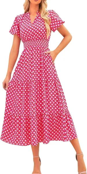 Formal Dresses for Women Gowns Evening Party Cocktail Dress Long Split Elegant V Neck Wrap Ruffle Wedding Guest Dresses