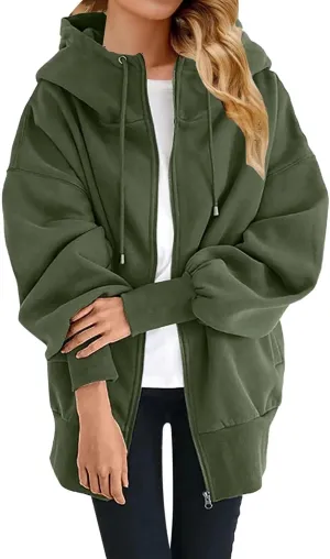 Full Zip Hoodies with Zipper Pocket Sweatshirt Casual Drawstring Clothing Zipper Track Hoodies Sweater Fashion