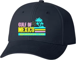 Go All Out Colorful Gulf of Mexico Established 1550 Dad Deluxe Trucker Flatbill Baseball Structured Embroidered Hat