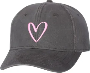 Go All Out Cute Abstract Heart Dad Deluxe Trucker Flatbill Baseball Structured Embroidered Hat