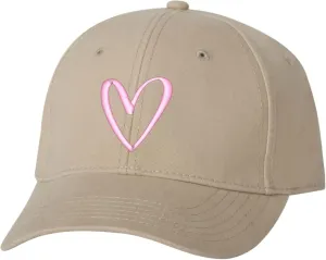 Go All Out Cute Abstract Heart Dad Deluxe Trucker Flatbill Baseball Structured Embroidered Hat