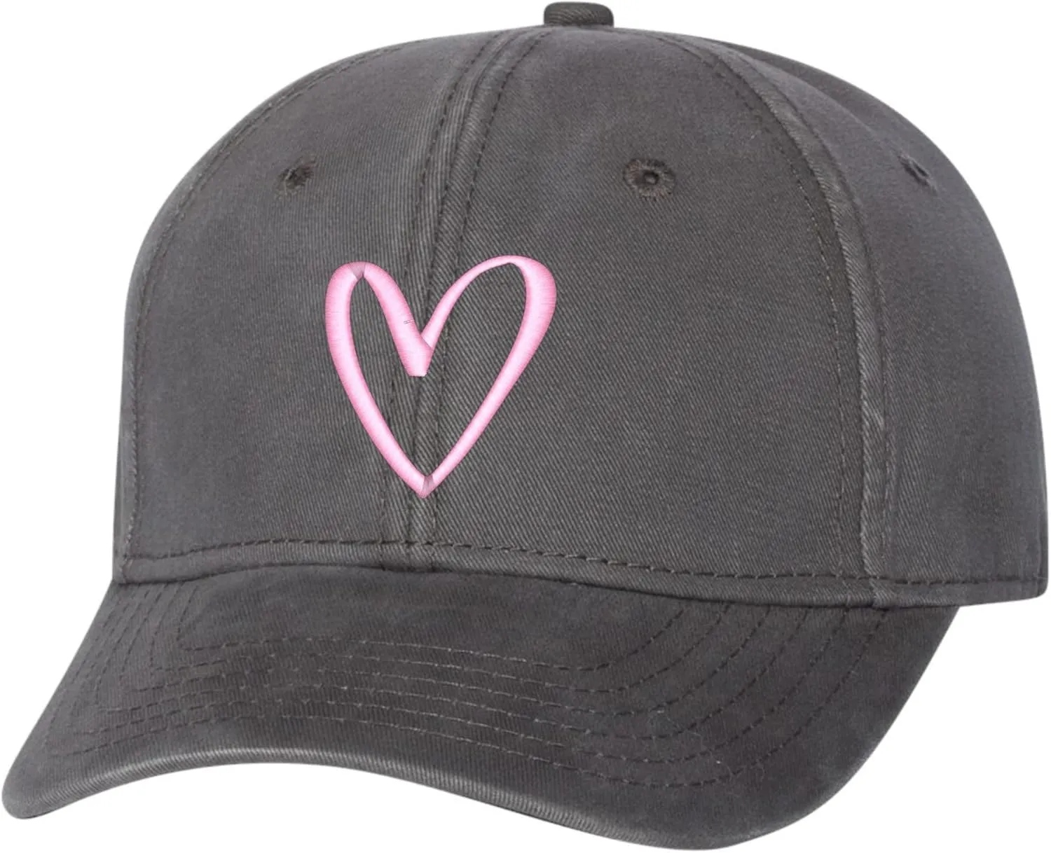 Go All Out Cute Abstract Heart Dad Deluxe Trucker Flatbill Baseball Structured Embroidered Hat