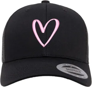 Go All Out Cute Abstract Heart Dad Deluxe Trucker Flatbill Baseball Structured Embroidered Hat