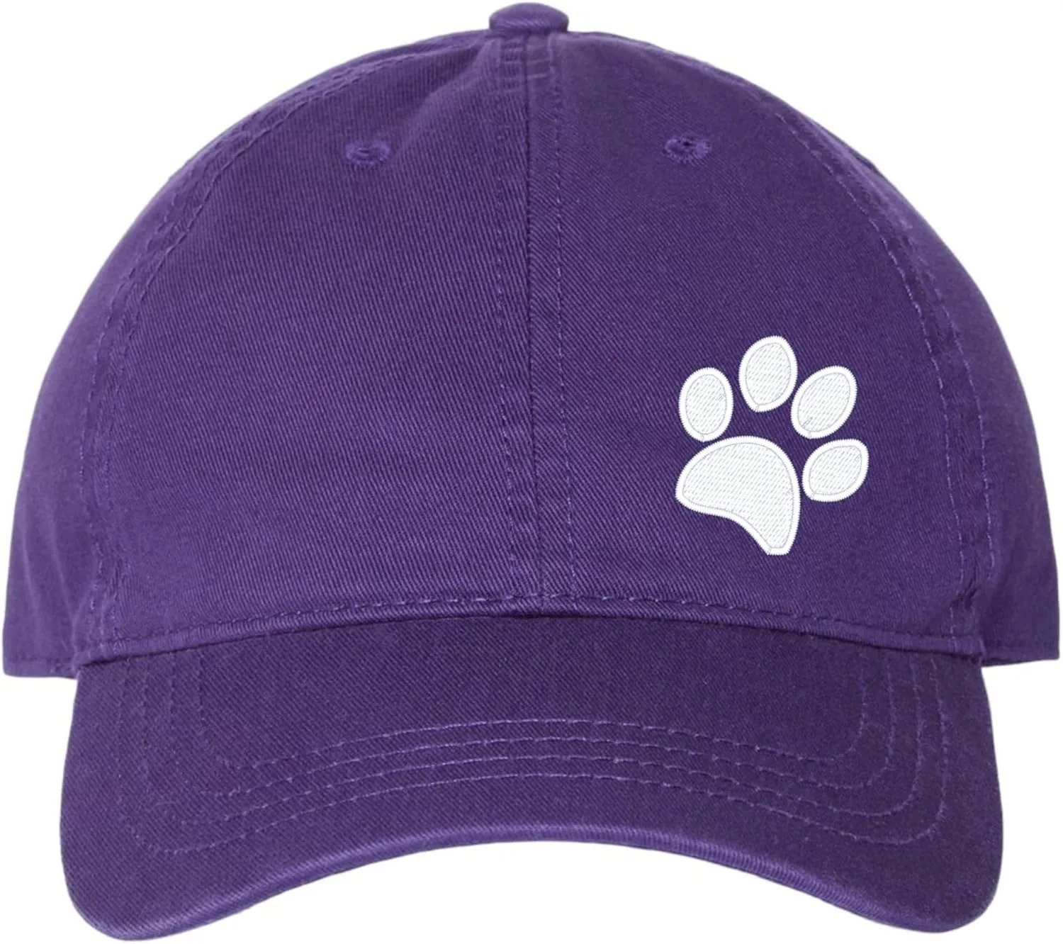 Go All Out Dog Paw Left Panel Classic Silhouette Dad Deluxe Trucker Structured Embroidered Hat