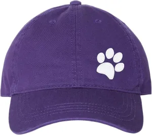 Go All Out Dog Paw Left Panel Classic Silhouette Dad Deluxe Trucker Structured Embroidered Hat