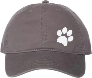 Go All Out Dog Paw Left Panel Classic Silhouette Dad Deluxe Trucker Structured Embroidered Hat