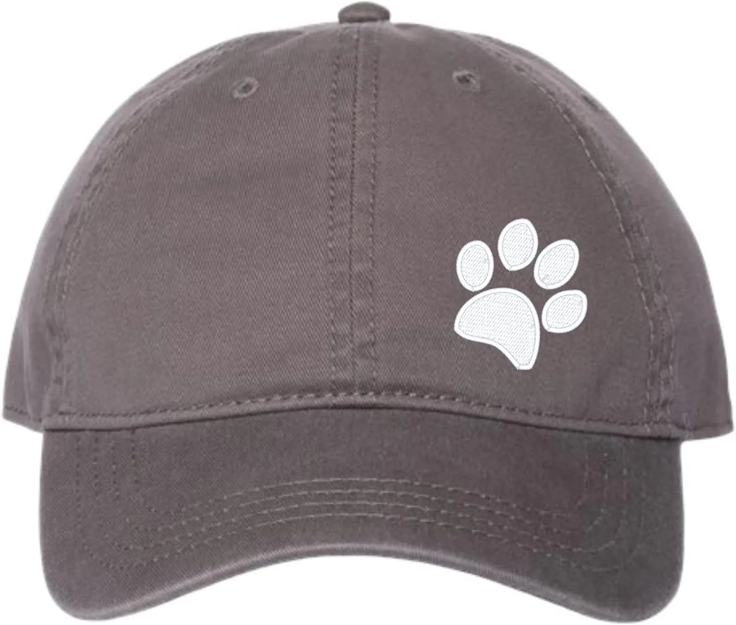 Go All Out Dog Paw Left Panel Classic Silhouette Dad Deluxe Trucker Structured Embroidered Hat