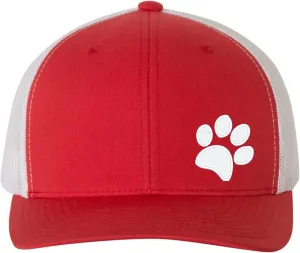 Go All Out Dog Paw Left Panel Classic Silhouette Dad Deluxe Trucker Structured Embroidered Hat