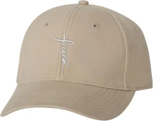 Go All Out Faith Cross Letters Christian Jesus Dad Deluxe Trucker Flatbill Baseball Structured Embroidered Hat