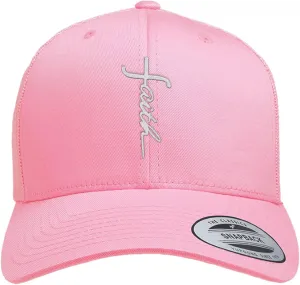 Go All Out Faith Cross Letters Christian Jesus Dad Deluxe Trucker Flatbill Baseball Structured Embroidered Hat