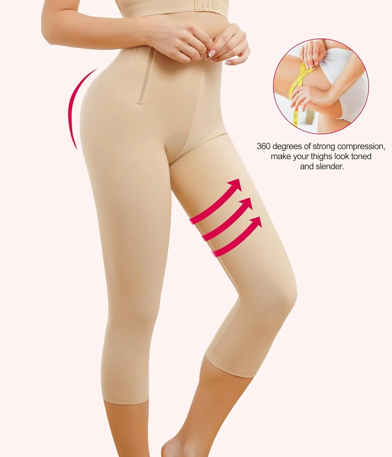 Gotoly Women Hi-Waist Butt Lifter Thigh Slimmer Panties Waist Trainer Shapewear Tummy Control Body Shaper Shorts