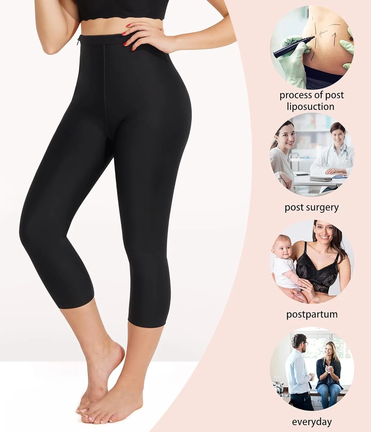 Gotoly Women Hi-Waist Butt Lifter Thigh Slimmer Panties Waist Trainer Shapewear Tummy Control Body Shaper Shorts