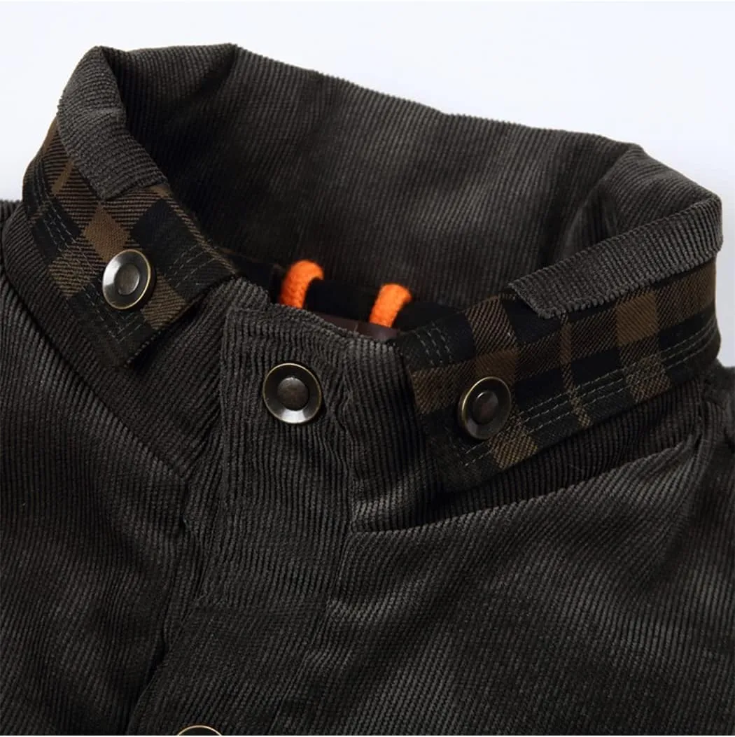 Haellun Men's Long Sleeve Sherpa Lined Shirt Jacket Flannel Plaid Fleece Coats