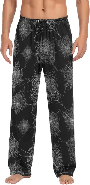 Halloween Spider Web Pattern Men's Pajama Pants Sleepwear Lounge Pajama Bottoms