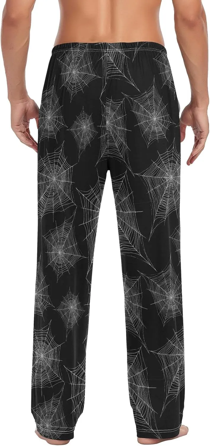 Halloween Spider Web Pattern Men's Pajama Pants Sleepwear Lounge Pajama Bottoms