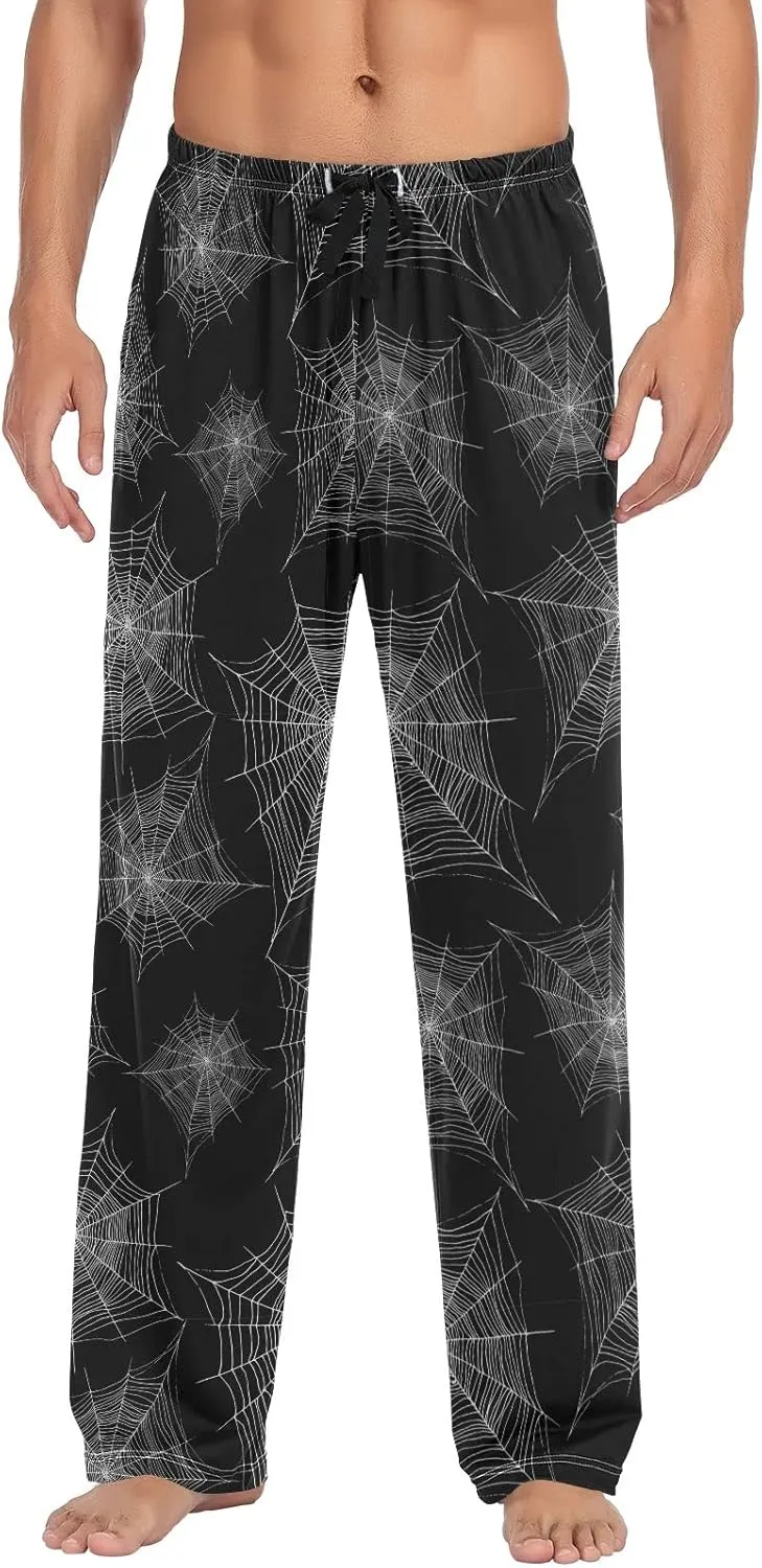 Halloween Spider Web Pattern Men's Pajama Pants Sleepwear Lounge Pajama Bottoms