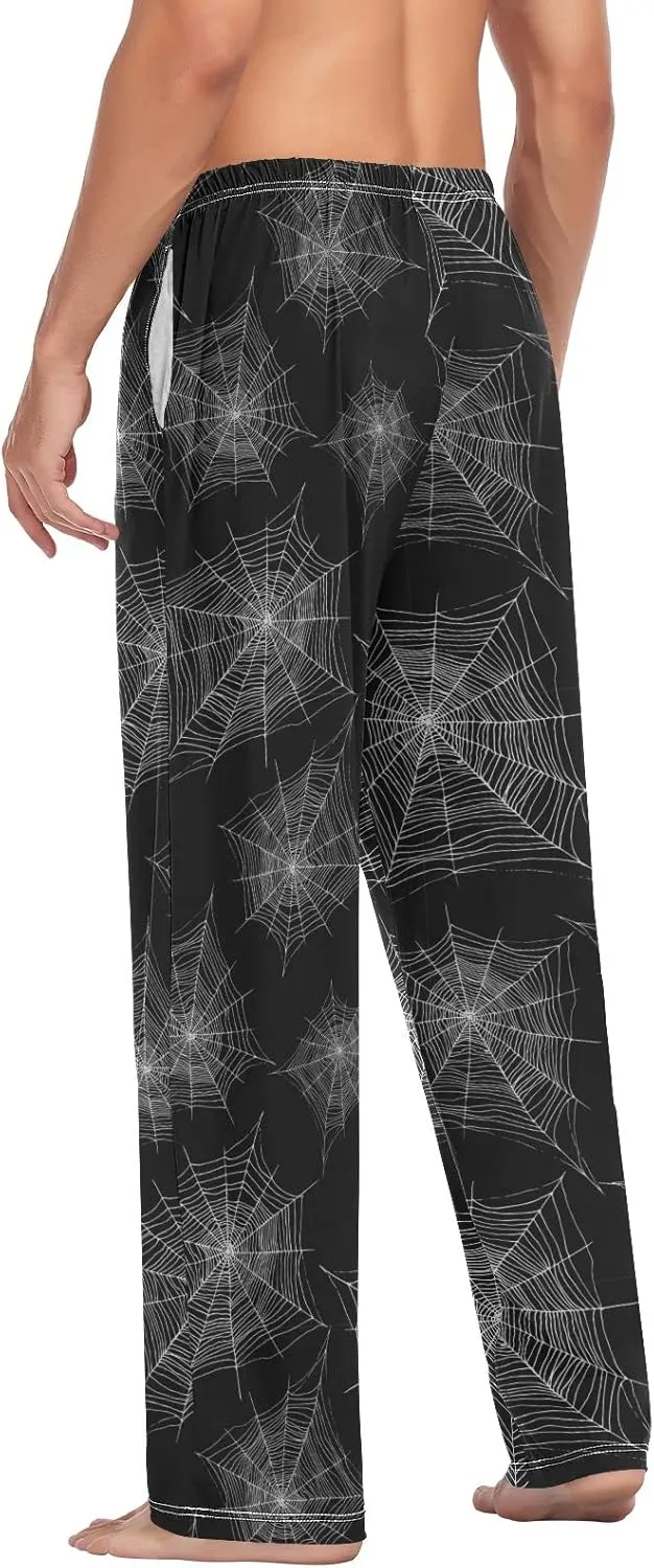 Halloween Spider Web Pattern Men's Pajama Pants Sleepwear Lounge Pajama Bottoms
