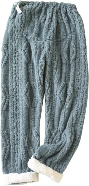 HGps8w Fuzzy Fleece Pajama Pants for Pregnant Women Winter Cozy Lounge Pants Warm Soft Fuffy Pjs Bottoms Sleepwear
