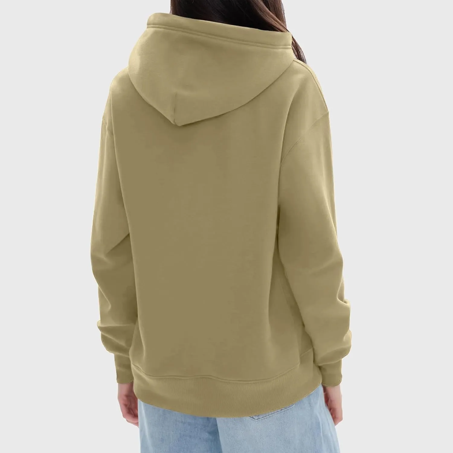 Hoodies for Women Fall Fashion 2024 Long Sleeve Outfits Tops Oversized Hoodies Solid Sweatshirt with Pocket