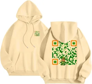 Hoodies for Women Plus Size Casual Long Sleeve Graphic Hoodies Drawstring Pullover Sweatshirts with Pocket