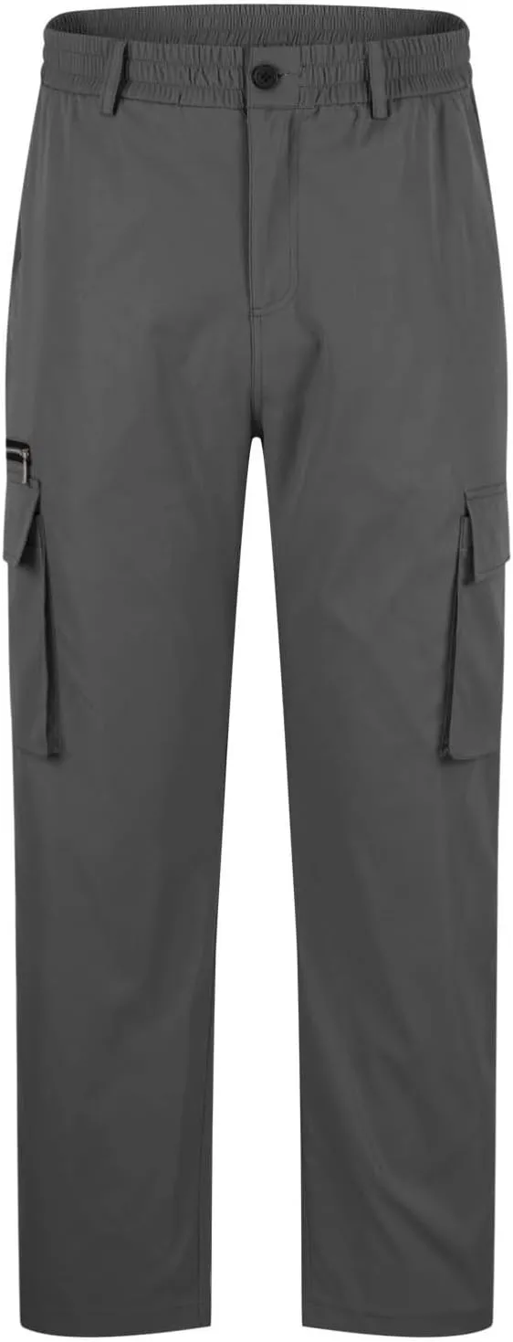 Jogger Cargo Pants for Men Lightweight Hiking Pants Loose Straight Leg Pants Relaxed Active Pants Fall Work Pants