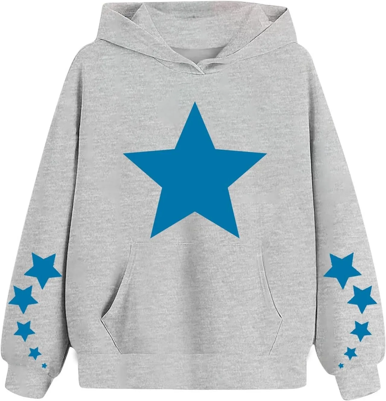 Kids Girls' Hoodies Star Graphic Preppy Hooded Sweatshirt Toddler Y2K Trendy Oversized Hoodies Pullover Sweatshirts