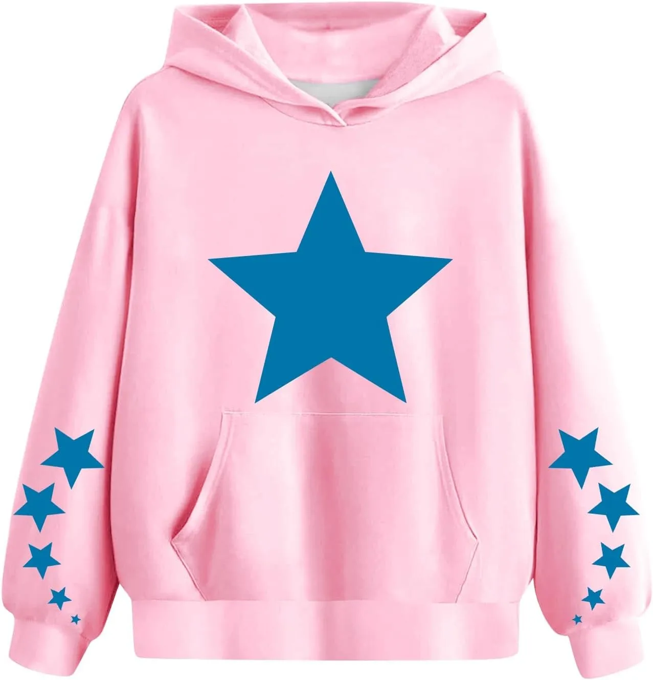 Kids Girls' Hoodies Star Graphic Preppy Hooded Sweatshirt Toddler Y2K Trendy Oversized Hoodies Pullover Sweatshirts